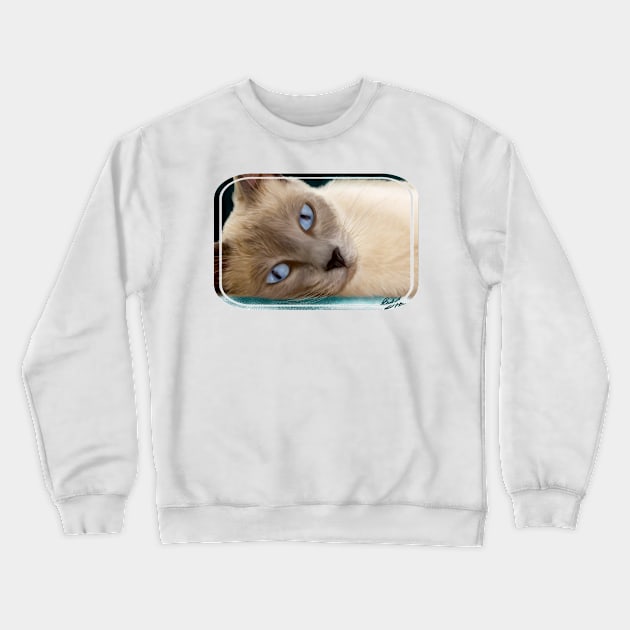 Frankie Blue Eyes Crewneck Sweatshirt by BHDigitalArt